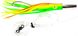 Октопус оснащенный Boone Mahi Jet Rigged Bait, Chart/Org/Gr, 6 1/2-Inch