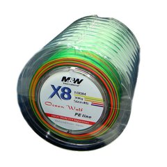 Шнур для морской рыбалки M&W Ocean Wolf X8 PE Line Multicolor 1000m